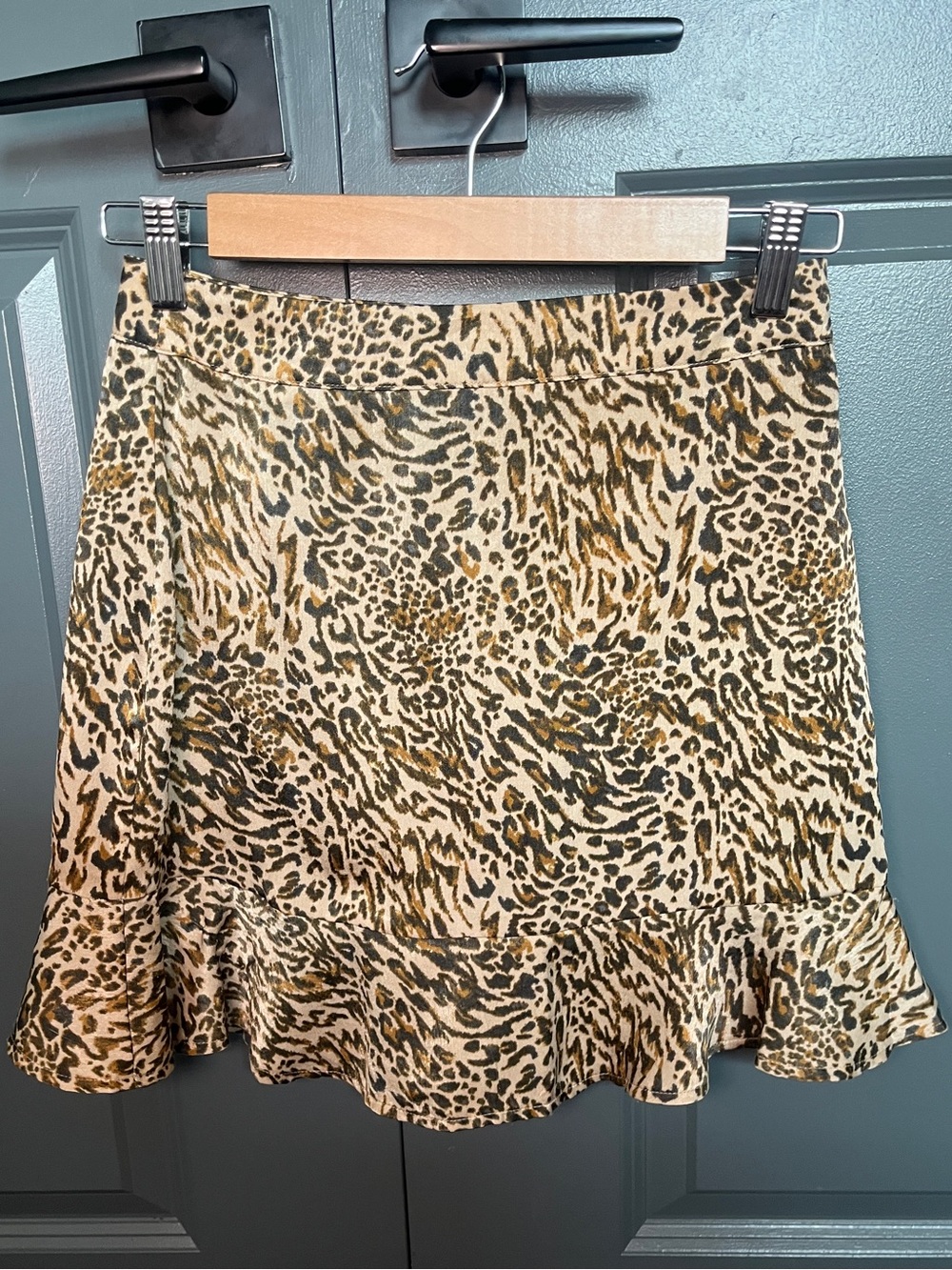 Y2K Leopard Print Skirt